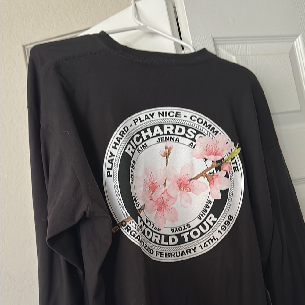 Richardson Black Long Sleeve Graphic Tee
